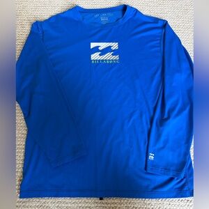Billabong Rash Guard Shirt Long Sleeve UPF 50+ Surf Swim Beach Blue Mens XXL